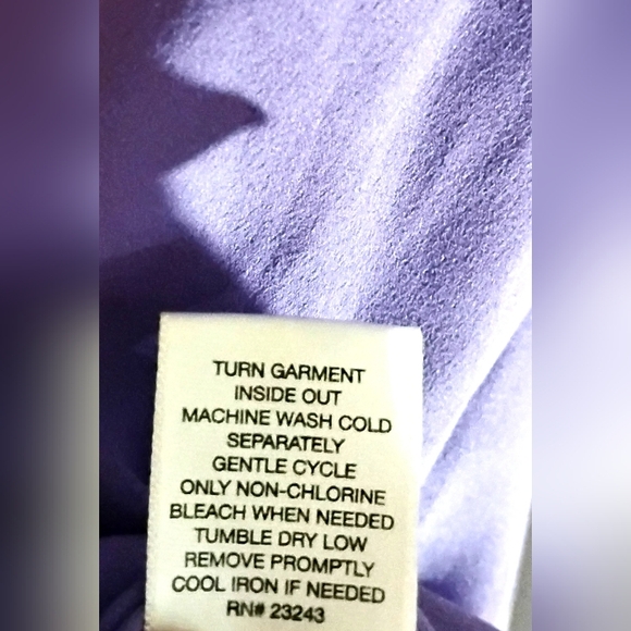 NEW YORK & COMPANY XL SHORT SLEEVE Silky Lavender BLOUSE EUC - Picture 6 of 13